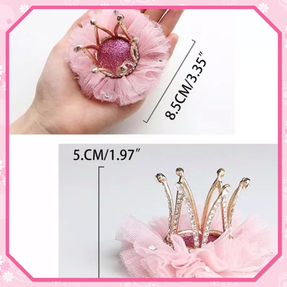 👑NEW👑Princess Lace & Rhinestone Tiaras 👑 - Picture 4 of 4